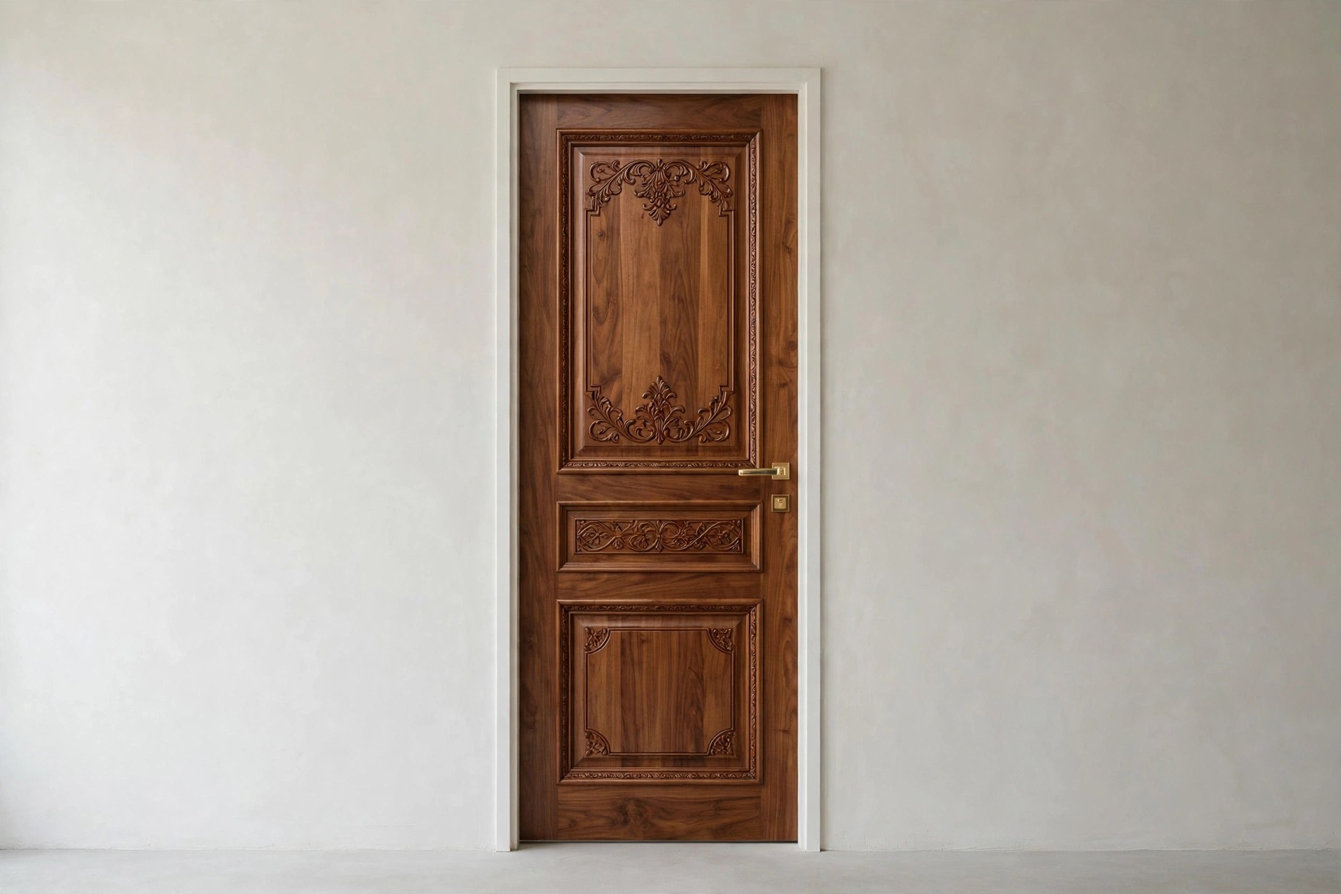 Same doorway with a beautiful new door from Ganesh Kapat Works